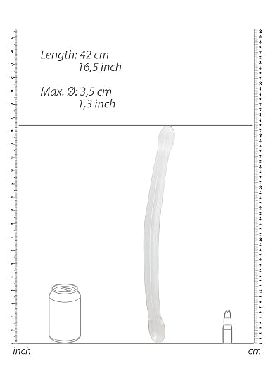 REALROCK NON REALISTIC DOUBLE DONG 17IN TRANSPARENT - SHTREA112TRA