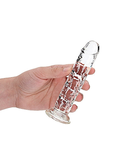 REALROCK STRAIGHT REALISTIC 6 IN DILDO TRANSPARENT - SHTREA150TRA