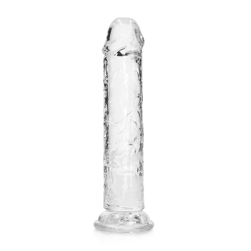 REALROCK STRAIGHT REALISTIC 7 IN DILDO TRANSPARENT - SHTREA152TRA