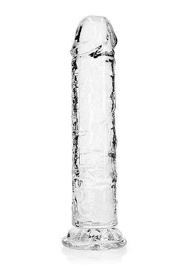 REALROCK STRAIGHT REALISTIC 8 IN DILDO TRANSPARENT - SHTREA153TRA