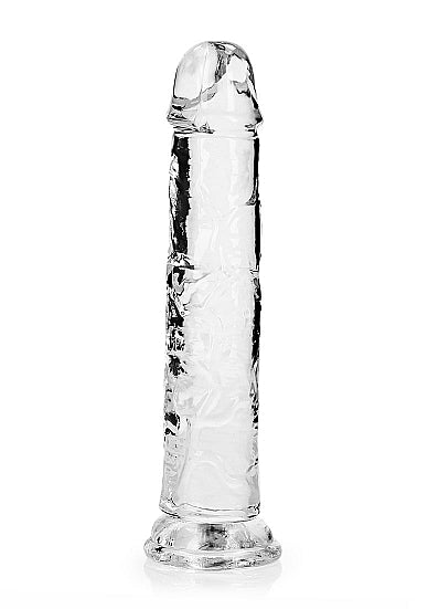 REALROCK STRAIGHT REALISTIC 8 IN DILDO TRANSPARENT - SHTREA153TRA