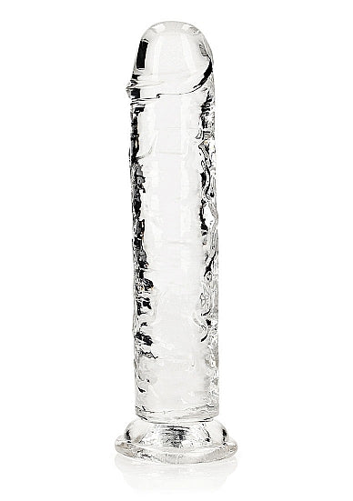 REALROCK STRAIGHT REALISTIC 8 IN DILDO TRANSPARENT - SHTREA153TRA