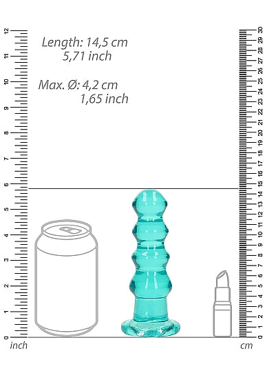 REALROCK CURVY DILDO OR BUTT PLUG TURQUOISE - SHTREA158TUR