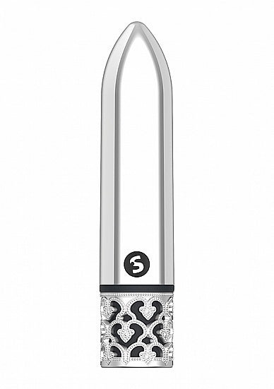 ROYAL GEMS GLAMOR POWERFUL BULLET RECHARGEABLE SILVER - SHTROY005SIL