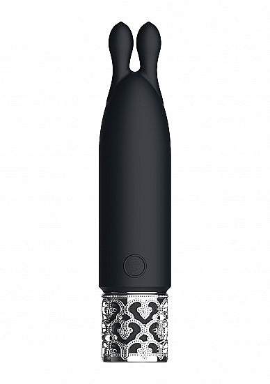 ROYAL GEMS TWINKLE SILICONE BULLET RECHARGEABLE BLACK - SHTROY009BLK