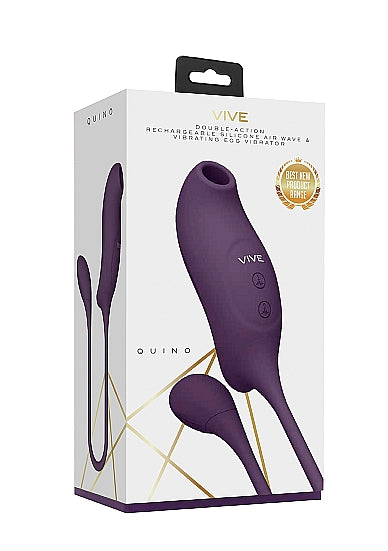 VIVE QUINO AIR WAVE/VIBRATING EGG VIBRATOR PURPLE - SHTVIVE046PUR