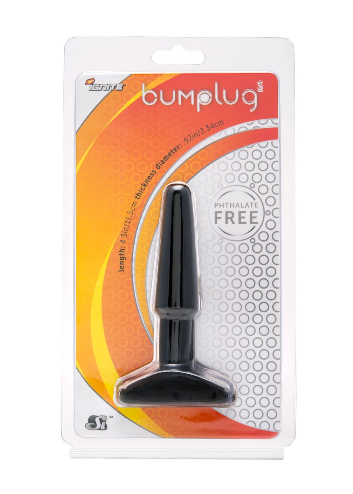 IGNITE BUTT PLUG BLACK SMALL - SIN40001