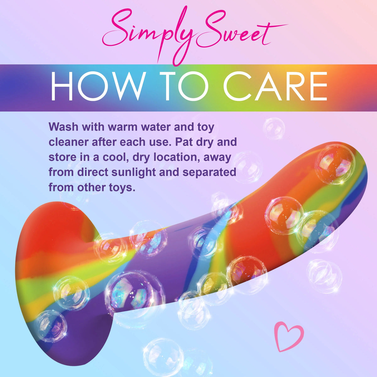 SIMPLY SWEET RAINBOW SILICONE DILDO - CN11043388