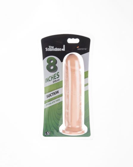COCK 8IN FLESH W/SUCTION CUP - SIN10208