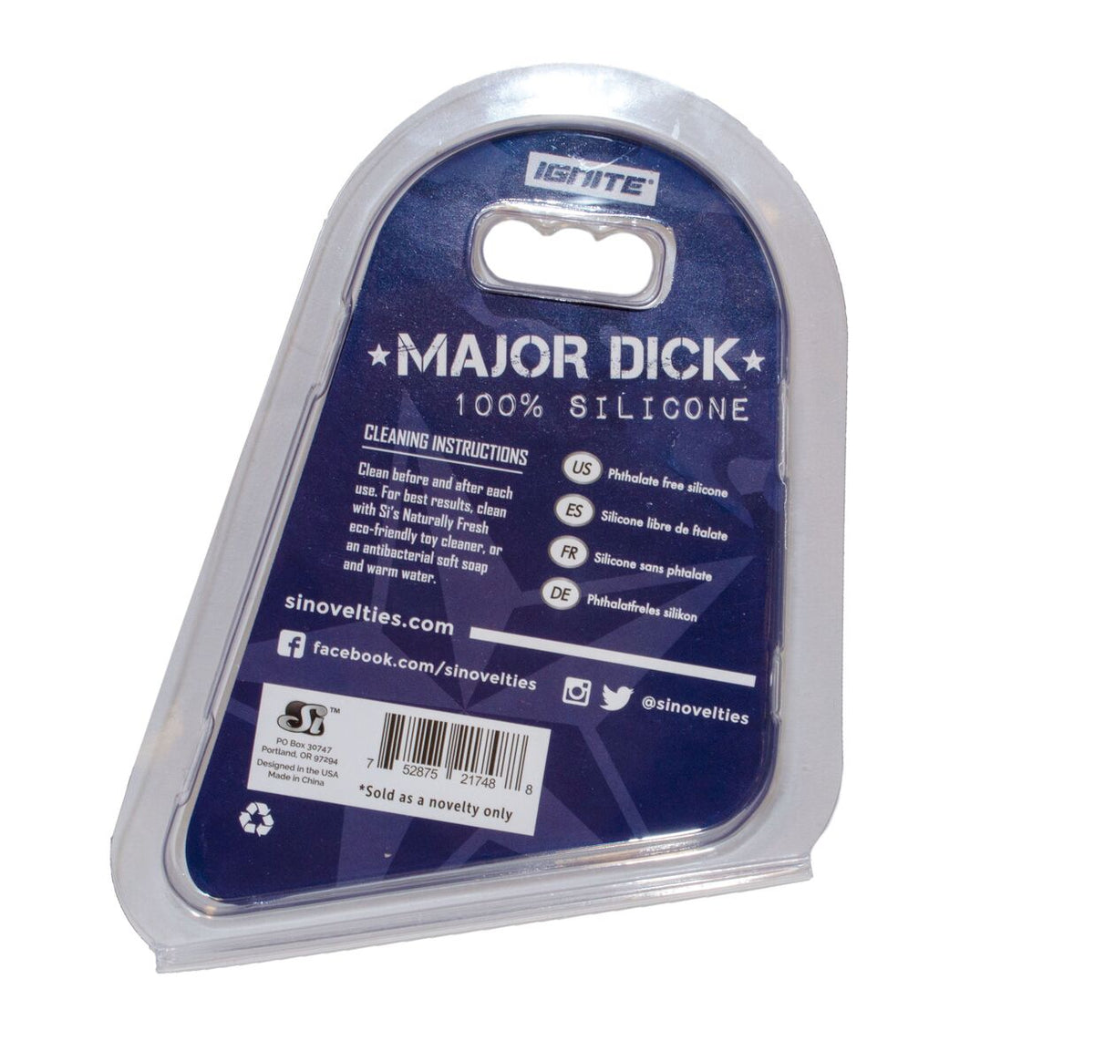 MAJOR DICK COMMANDO SILICONE DONUT BLUE CAMO (1.75IN./44MM) - SIN21748