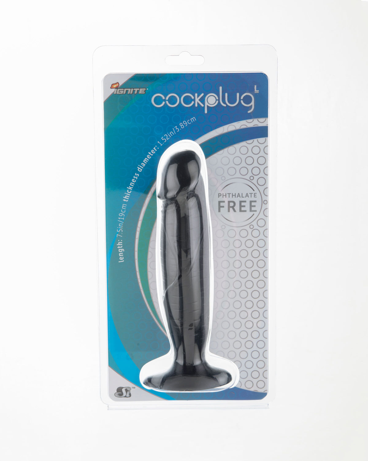 LARGE COCK PLUG BLACK - SIN40351