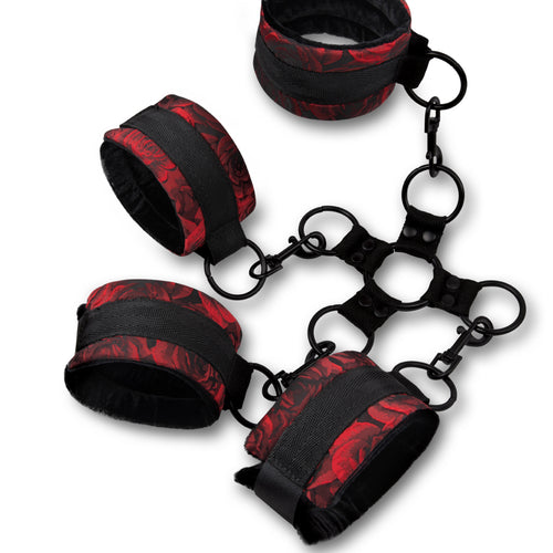 ROSEGASM 5PC HOG TIE SET W/ BLINDFOLD - XGSK1033