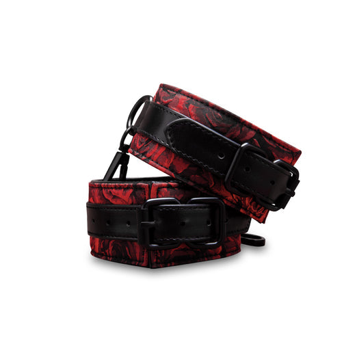 ROSEGASM BUCKLE CUFFS W/ SATIN BLINDFOLD - XGSK1036