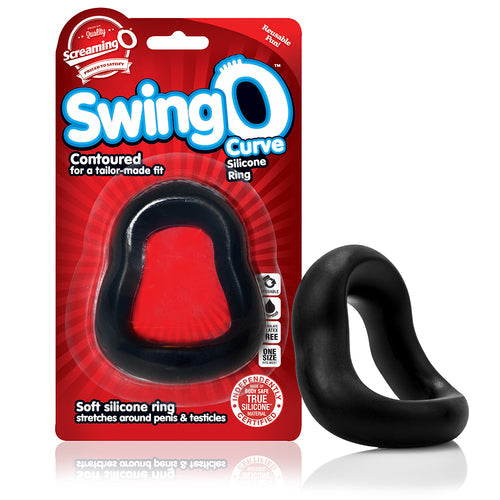 SCREAMING O SWING O CURVED BLACK C-RING - SCRSL2BL101