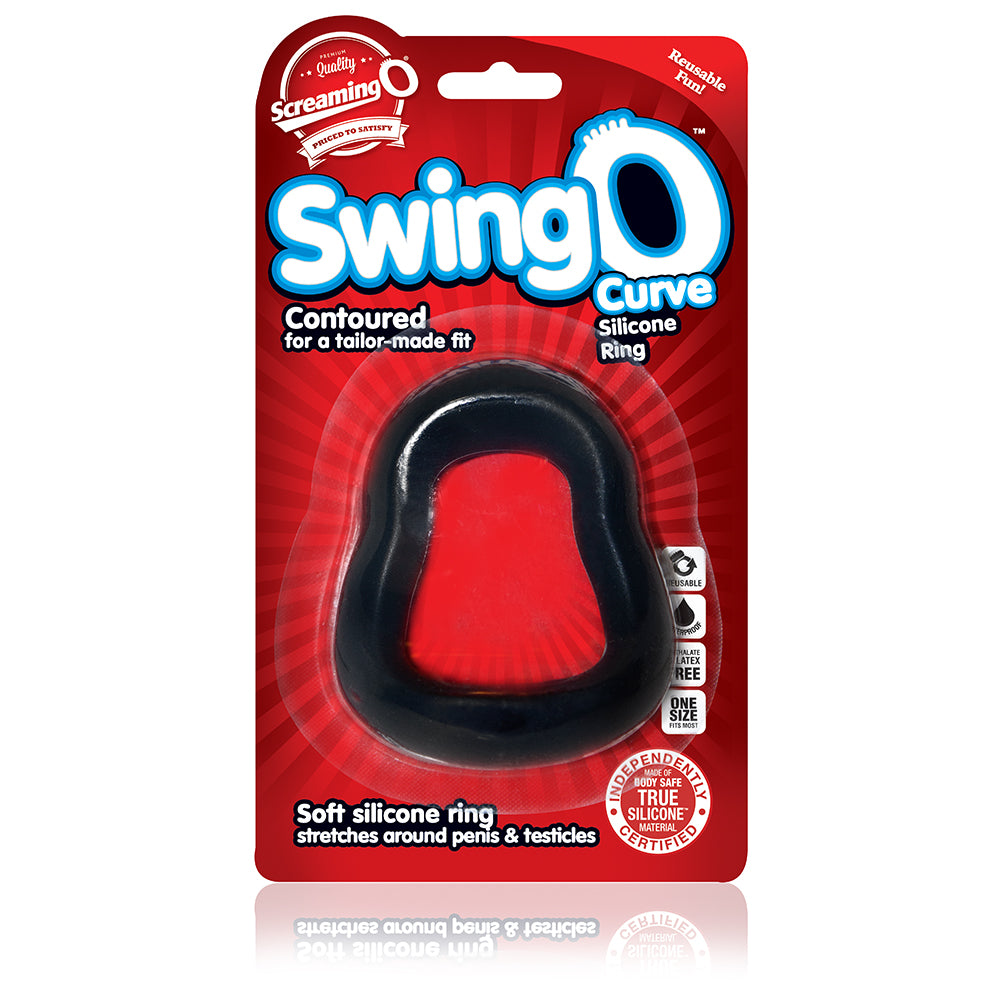 SCREAMING O SWING O CURVED BLACK C-RING - SCRSL2BL101