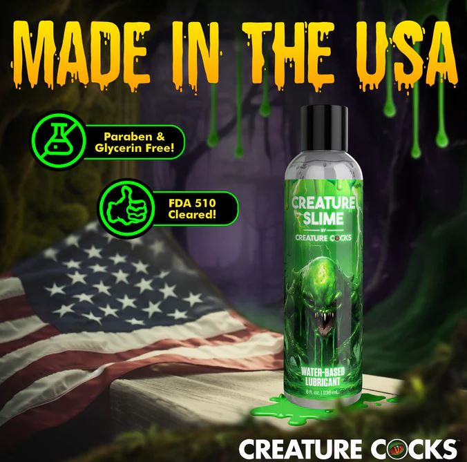 CREATURE COCKS CREATURE SLIME WATER BASED LUBE 8 OZ - XRAH4558OZ