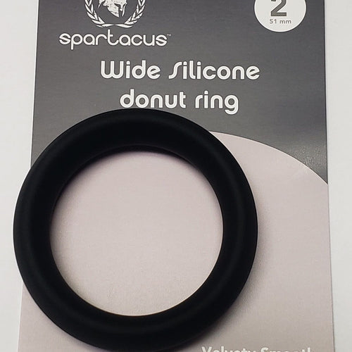 WIDE SILICONE DONUT RING BLACK 2 " - SPBSPR133