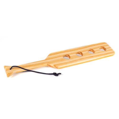WOOD PADDLE 38CM W/ 4 HOLES HEARTS - SPBW09