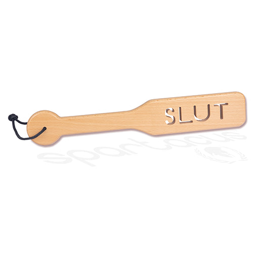 37.5CM ZELKOVA WOOD PADDLE W/ IMPRESSION FUCK ME - SPBW11