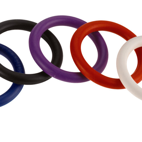 COCK RINGS NITRILE 5PC RAINBOW - SPR76