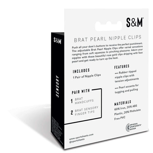 S&M BRAT PEARL NIPPLE CLIPS - SS09845