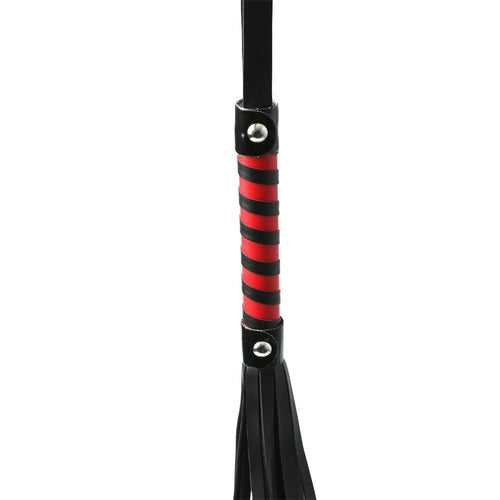 SEX & MISCHIEF RED & BLACK STRIPE FLOGGER - SS10045