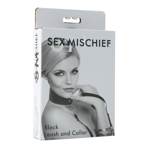 SEX & MISCHIEF BLACK LEASH & COLLAR - SS10050