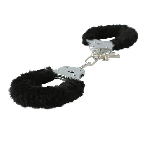 SEX & MISCHIEF FURRY HANDCUFFS BLACK - SS10066