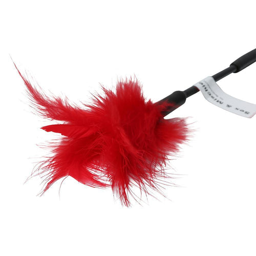 SEX & MISCHIEF FEATHER TICKLER 7IN RED - SS10072
