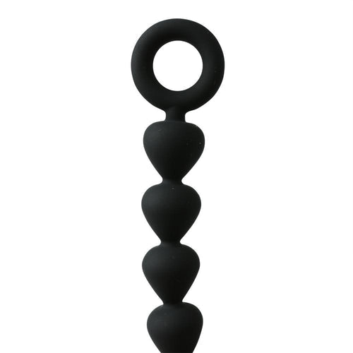 SEX & MISCHIEF BLACK SILICONE ANAL BEADS - SS10074