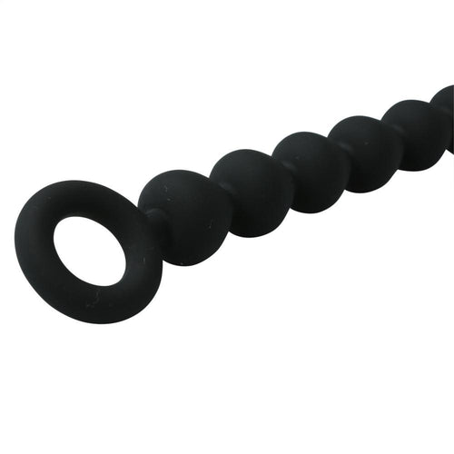 SEX & MISCHIEF BLACK SILICONE ANAL BEADS - SS10074