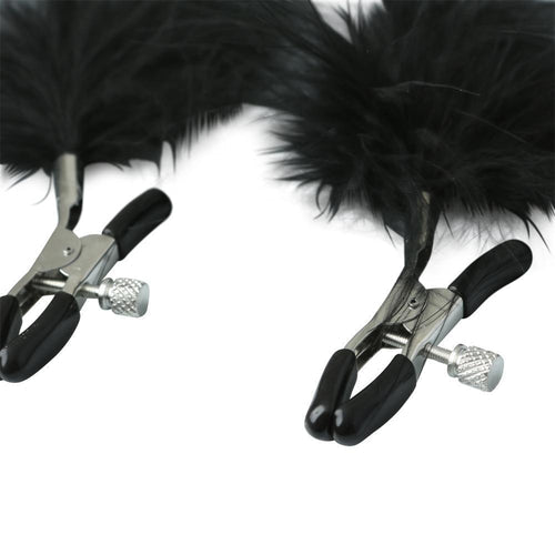 SEX & MISCHIEF FEATHERED NIPPLE CLAMPS - SS10082