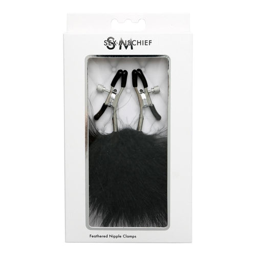 SEX & MISCHIEF FEATHERED NIPPLE CLAMPS - SS10082