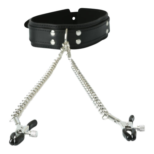 PREMIUM COLLAR W/ NIPPLE CLAMP - SS44520