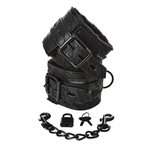 SINCERELY LACE FUR LINED HAND CUFFS - SS52017