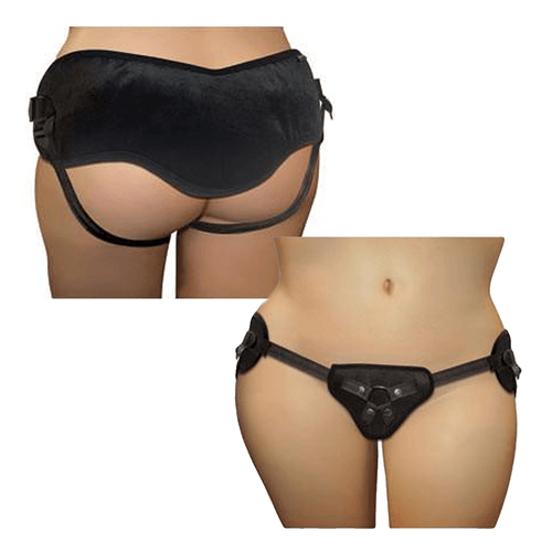SS PLUS SIZE BEGINNERS BLACK STRAP-ON - SS62050