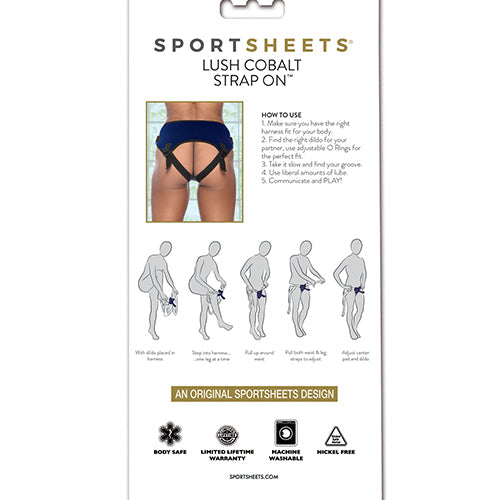 SPORTSHEETS LUSH COBALT STRAP ON - SS69002