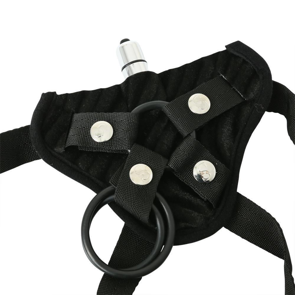 CORSETTE HARNESS BLACK VIBRATING - SS69202