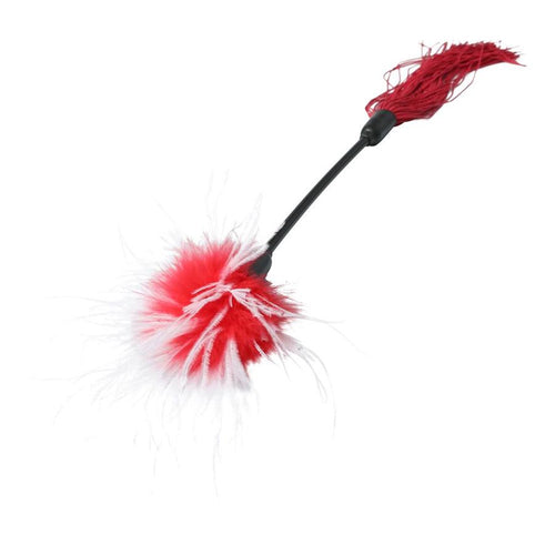 SEX & MISCHIEF WHIPPER TICKLER RED & WHITE - SS76026