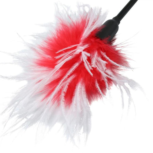 SEX & MISCHIEF WHIPPER TICKLER RED & WHITE - SS76026