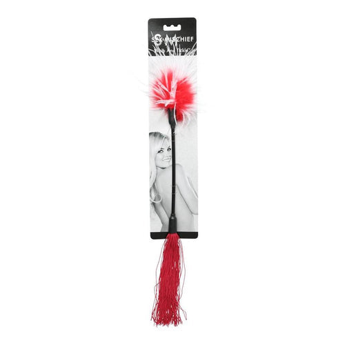 SEX & MISCHIEF WHIPPER TICKLER RED & WHITE - SS76026