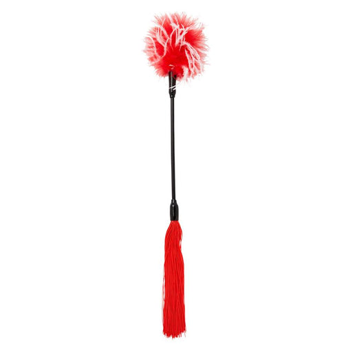 SEX & MISCHIEF WHIPPER TICKLER RED & WHITE - SS76026
