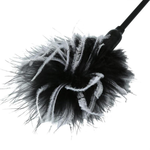 SEX & MISCHIEF WHIPPER TICKLER BLACK & WHITE - SS76027