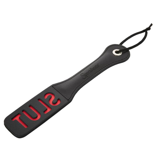 LEATHER IMPRESSIONS PADDLE 12IN SLUT - SS91301