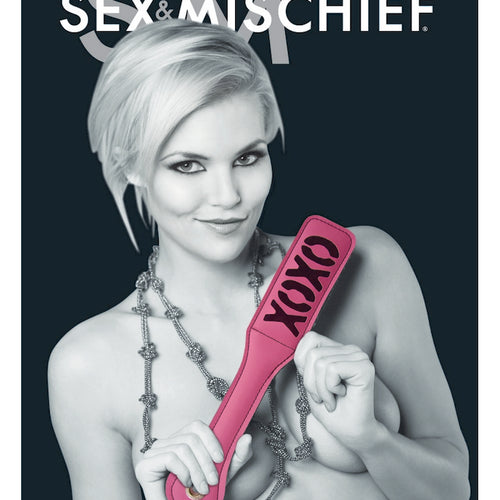 SEX & MISCHIEF BLUSH XOXO PINK/BLACK PADDLE - SS92116