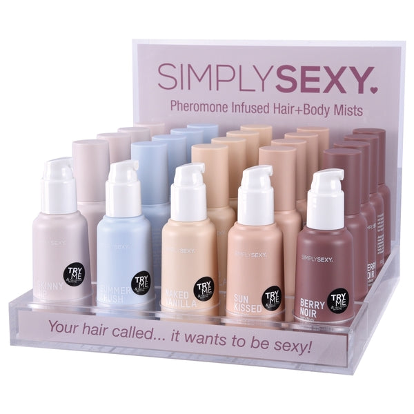 SIMPLY SEXY PHEROMONE HAIR & BODY MIST 26 PC DSP (ACRYLIC DISPLAY INCLUDED!)