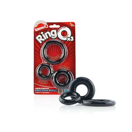 Screaming O RingO 3-Pack Black of Asst Sizes (Box of 6)-Pinkfoxxx