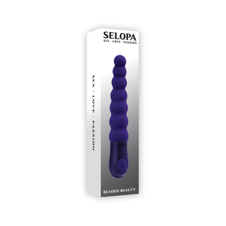 Selopa Beaded Beauty Vibrating Vibrator Battery Silicone Purple-Pinkfoxxx