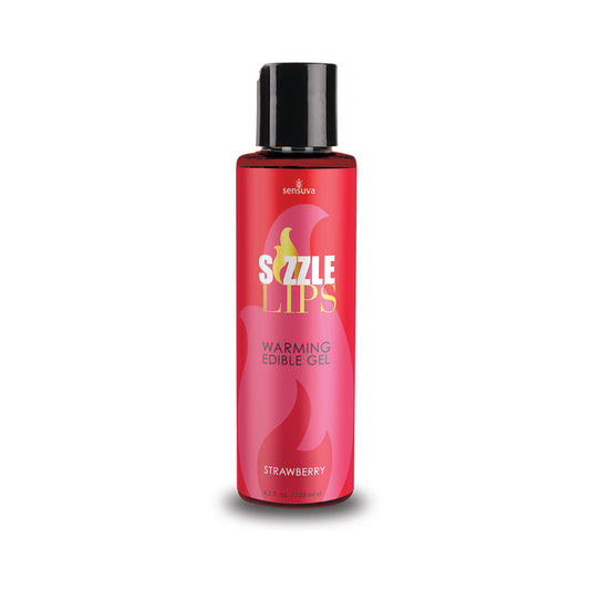 Sensuva Sizzle Lips Warming Edible Gel 4.2 oz.-Pinkfoxxx