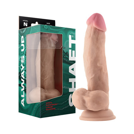 Shaft Model N Dual Density Silicone Dildo with Balls & Suction Cup-Pinkfoxxx